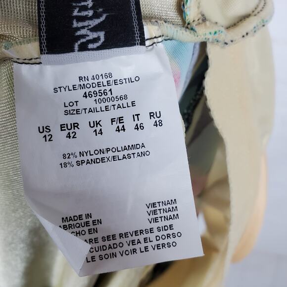 Miraclesuit 2 PC Roswell TANKINI SWIMSUIT Sz 12 Black Tropical Floral Underwire - Picture 15 of 16